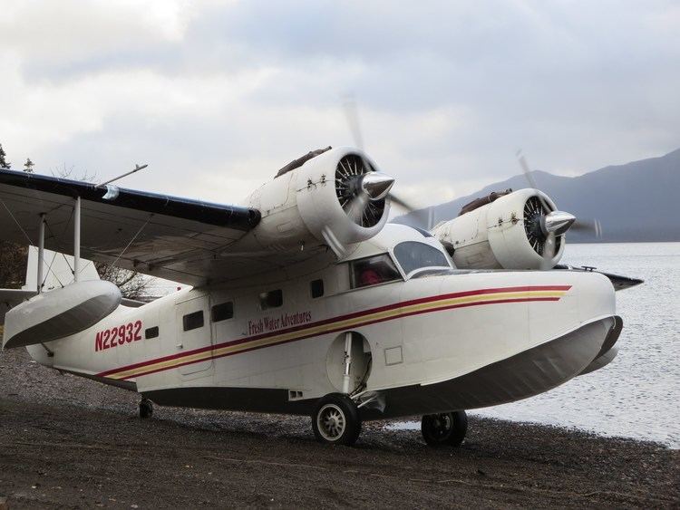 Grumman G-21 Goose Grumman G21 Goose river landing in the Alaskan bush 2013