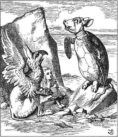 Gryphon (Alice's Adventures in Wonderland) cartoon Mock Turtle with Alice and the Gryphon from quotAlice39s