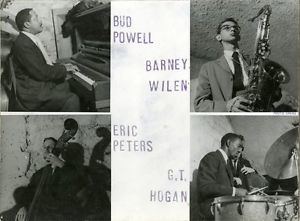 G.T. Hogan Bud POWELL Barney WILEN Eric PETERS GT HOGAN Photo cartonne