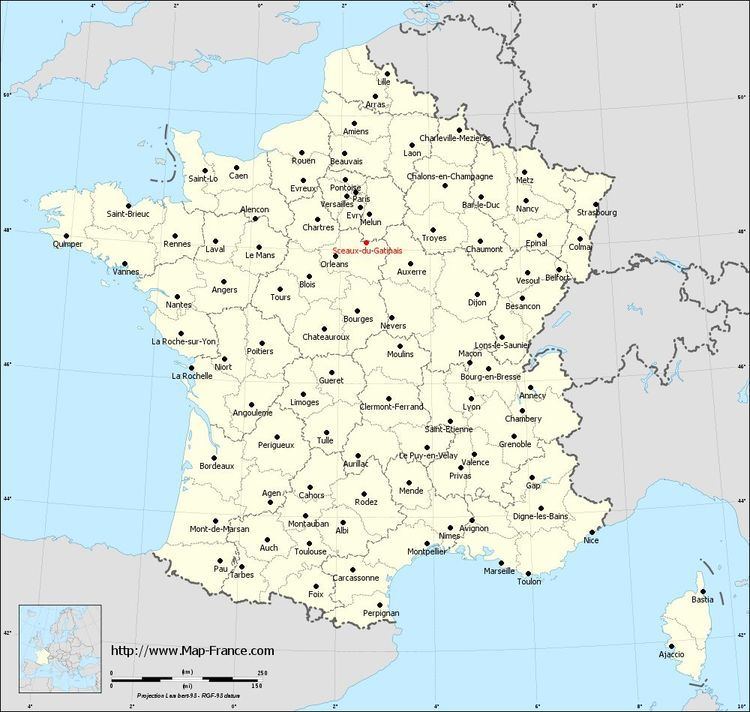 Gâtinais ROAD MAP SCEAUXDUGATINAIS maps of SceauxduGtinais 45490