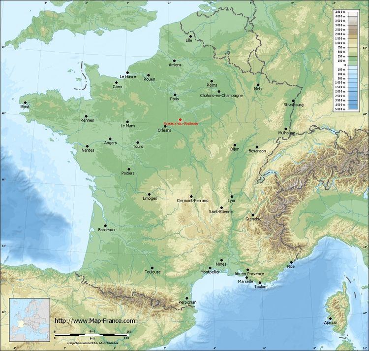 Gâtinais ROAD MAP SCEAUXDUGATINAIS maps of SceauxduGtinais 45490