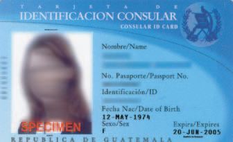 Guatemalan CID card