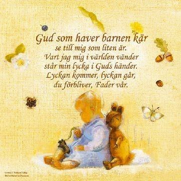 Gud, som haver barnen kär Andaktstavla Gud som haver barnen kr kvadratisk Barn amp Tro