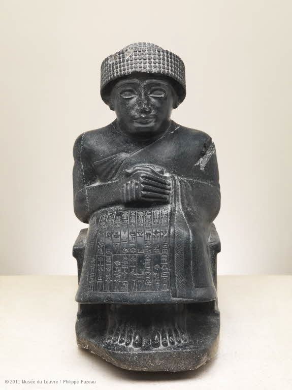 Gudea Gudea prince of Lagash seated statue dedicated to the god
