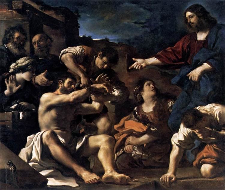 Guercino Raising of Lazarus Guercino 1619 silver and