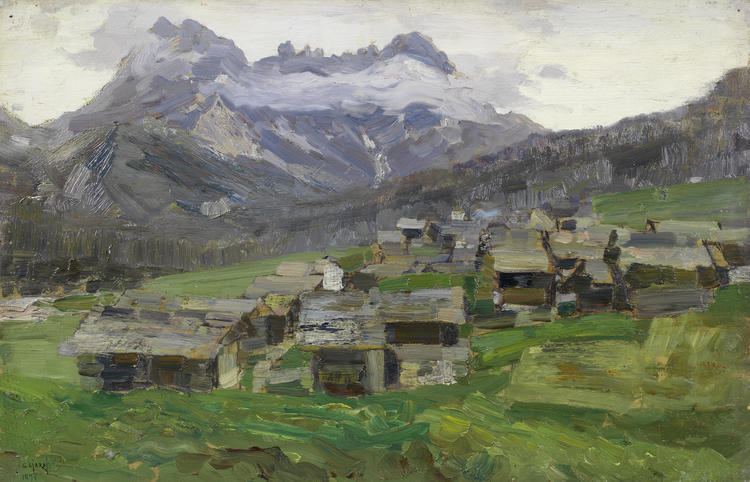 Guglielmo Ciardi Art of the Day Guglielmo Ciardi Conca di Sappada con le