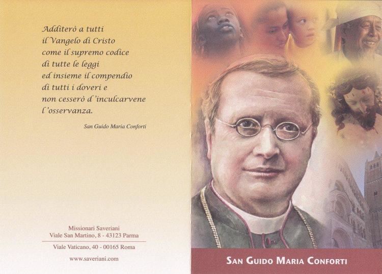 Guido Maria Conforti Domenica 23 ottobre Mons Guido Maria Conforti sar proclamato santo
