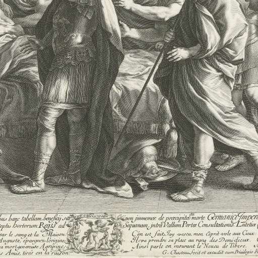 Guillaume Chasteau De dood van Germanicus Guillaume Chasteau after Nicolas Poussin