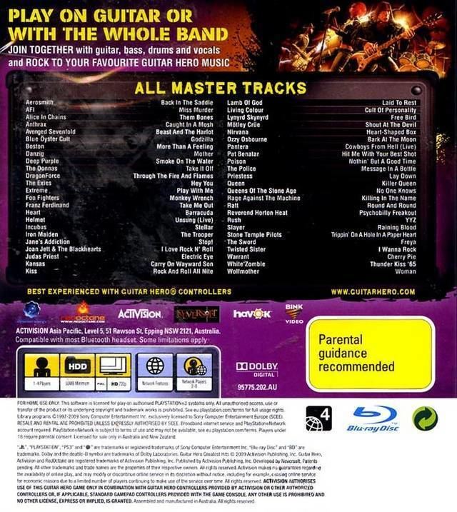 guitar hero world tour pc song list