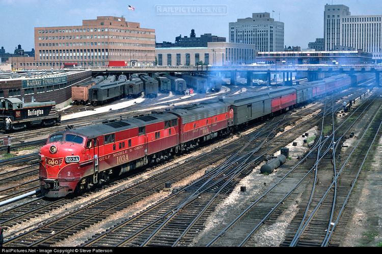 Gulf, Mobile and Ohio Railroad RailPicturesNet Photo GMO 103A Gulf Mobile amp Ohio EMD E7A at