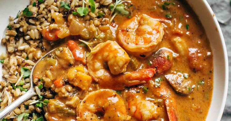 Gumbo Spicy Weekend Gumbo with Shrimp and Sausage Pinch of Yum