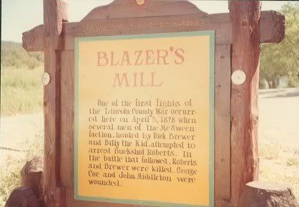 Gunfight at Blazer's Mill Lincoln County New Mexico Genealogy and History presented by
