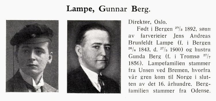 Gunnar Berg Lampe Historier Gunnar Berg Lampe Studentene 1911 1 Slektstre for