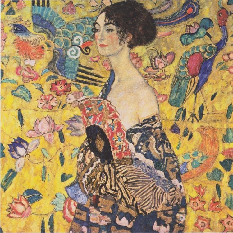 Gustav Klimt Lady with Fan Gustav Klimt WikiArtorg