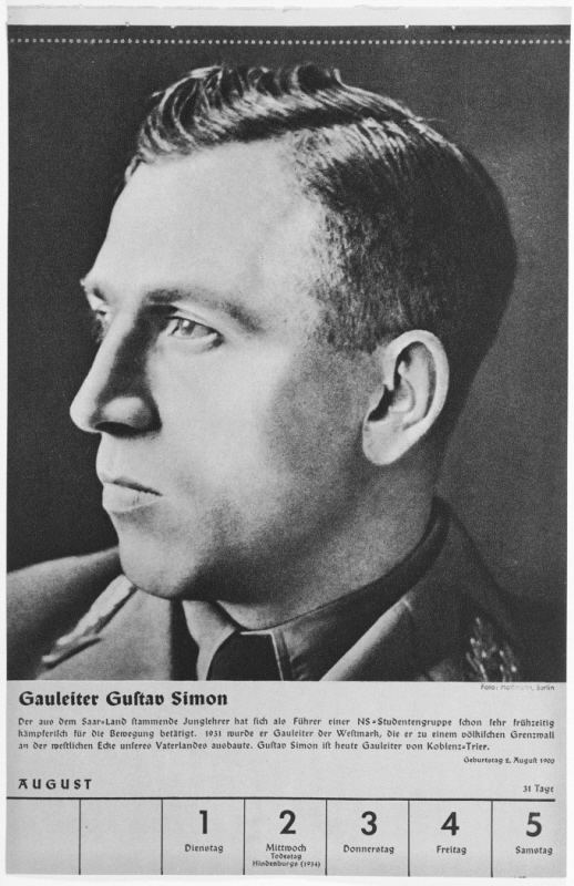 Gustav Simon Portrait of Gauleiter Gustav Simon Collections Search United
