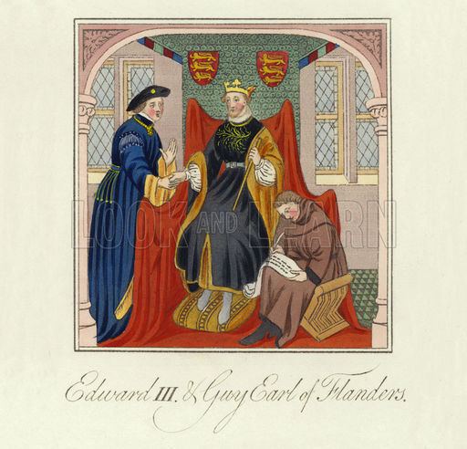 Guy, Count of Flanders King Edward III of England and Guy Count of Flanders 14th Century