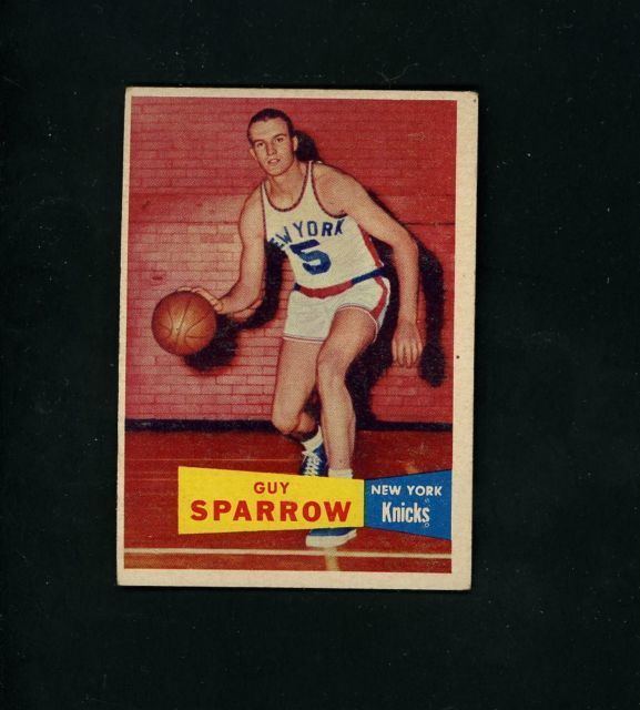 Guy Sparrow (basketball) 1957 1958 Topps Guy Sparrow New York Knicks 38 Basketball Card eBay