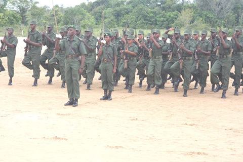 Guyana Defence Force The first batch of recruits from the Guyana Defence Force GDF