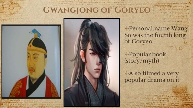 Representation of Gwangjong of Goryeo