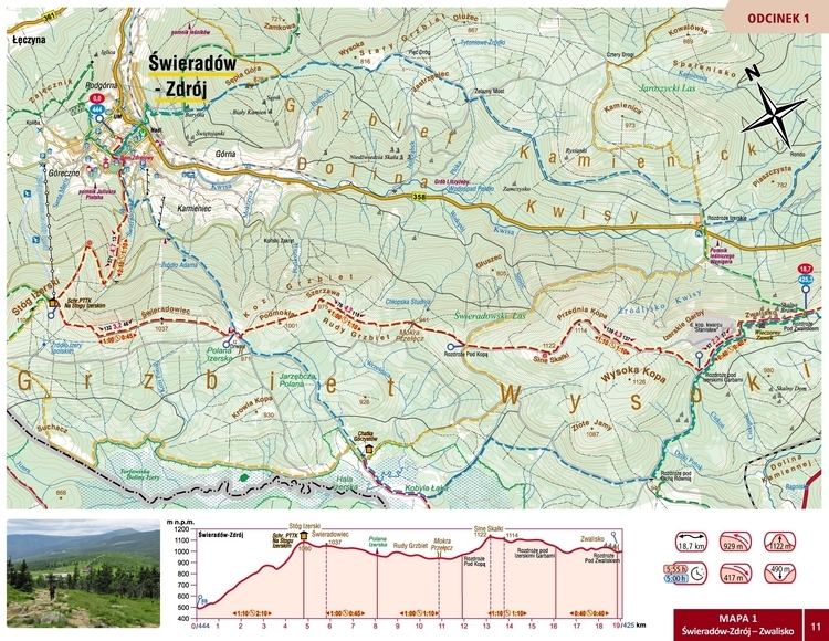 Główny Szlak Sudecki Gwny Szlak Sudeckiquot NOWO 2015 Compass Wydawnictwo