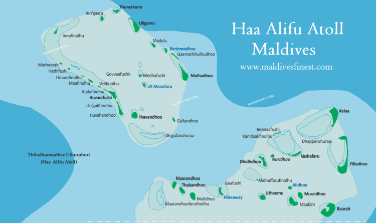 Haa Alif Atoll Haa Alifu Atoll maps and resorts Maldives Map Org