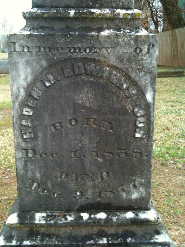Haden Harrison Edwards Haden Harrison Edwards Jr 1858 1877 Find A Grave Memorial