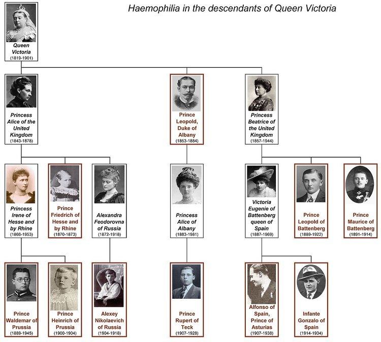 Haemophilia in European royalty