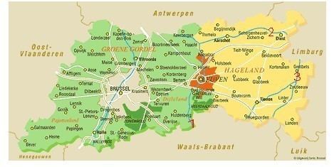 Hageland Belgi federaal koninkrijk bestaande uit Vlaanderen Walloni Brussel