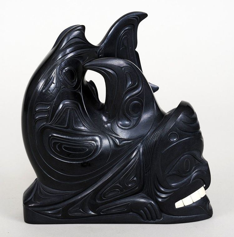 Haida argillite carvings Haida Argillite Carving of a Female Shaman Transforming Into a Shark