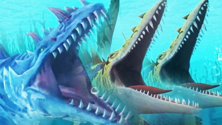 Hainosaurus Sea Monster TYLOSAURUS Vs HAINOSAURUS Jurassic World The Game