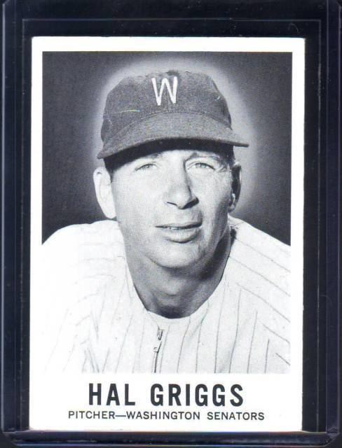 Hal Griggs (baseball) 1960 Leaf Hal Griggs Washington Senators 34 Baseball Card eBay