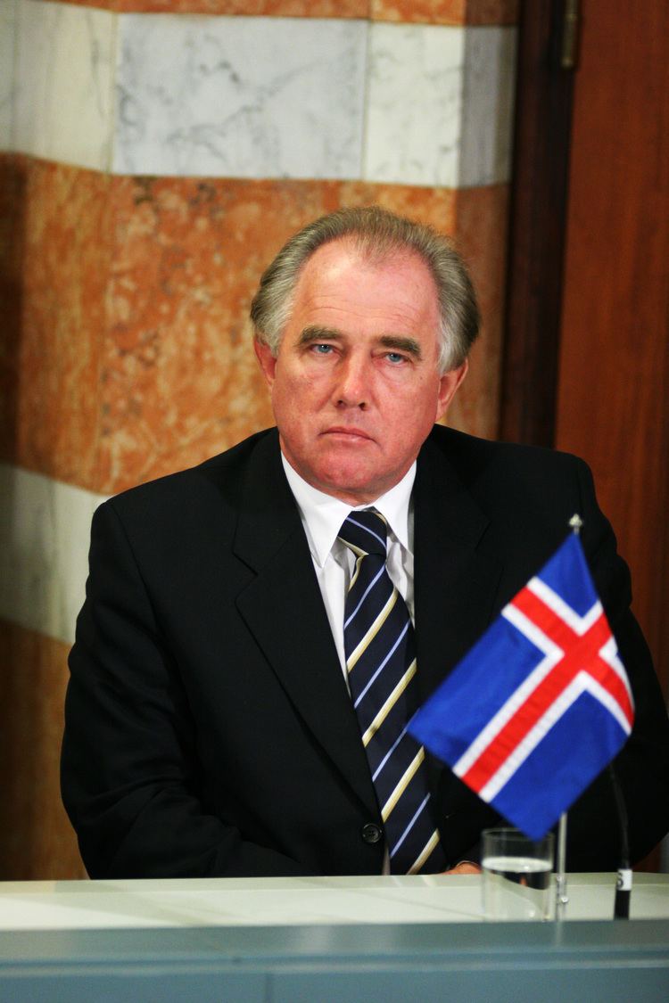 Halldór Ásgrímsson FileIslands statsminister Halldor Asgrimsson under presskonferens