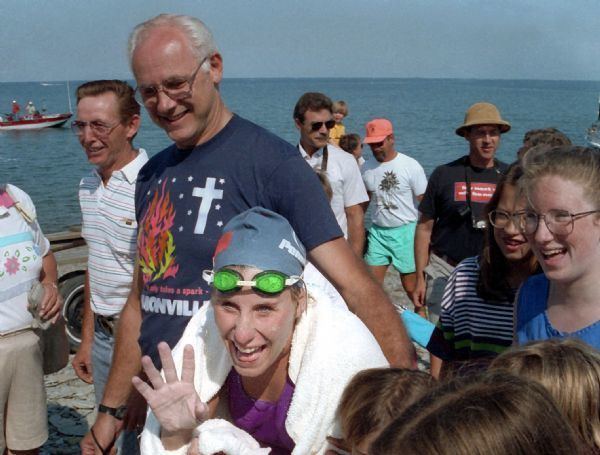 Halli Reid TwentyYear Anniverary of Halli Reids Swim Across Lake Erie