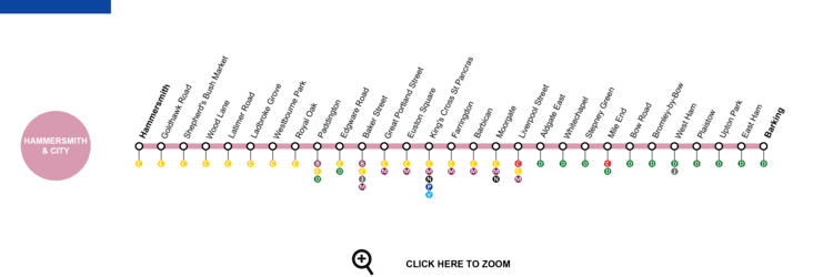 Hammersmith & City line Hammersmith amp City Line London Map Timetable Service Status