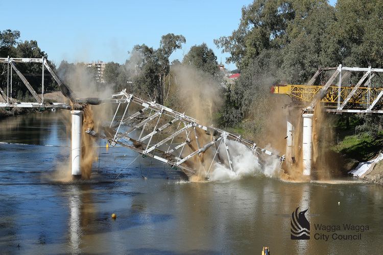 Hampden Bridge (Wagga Wagga) Demolition photos and footage Wagga City Council
