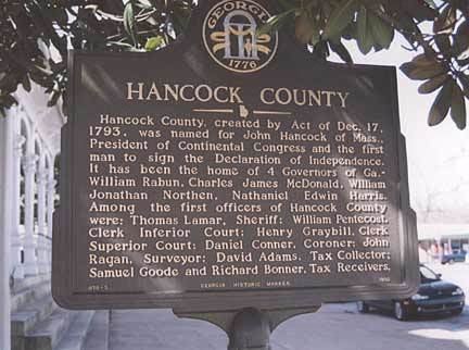 Hancock County, Georgia georgiainfogalileousgeduimagesuploadsmarkers