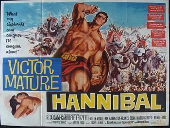 Hannibal (1959 film) ORIGINAL QUAD POSTER FOR HANNIBAL