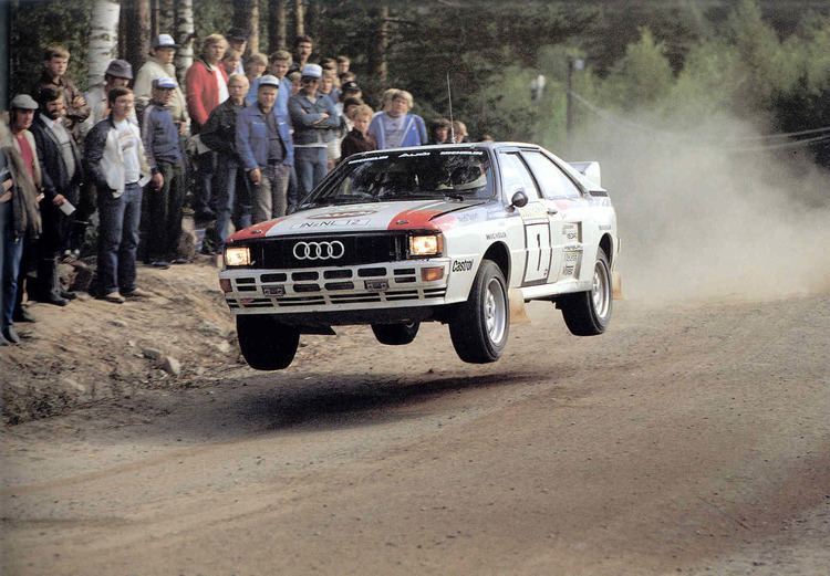 Hannu Mikkola Audi Quattro of Hannu Mikkola at 1983 1000 Lakes Rally