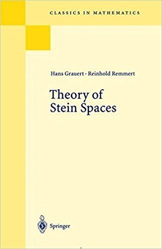 Hans Grauert Theory of Stein Spaces Classics in Mathematics Hans Grauert