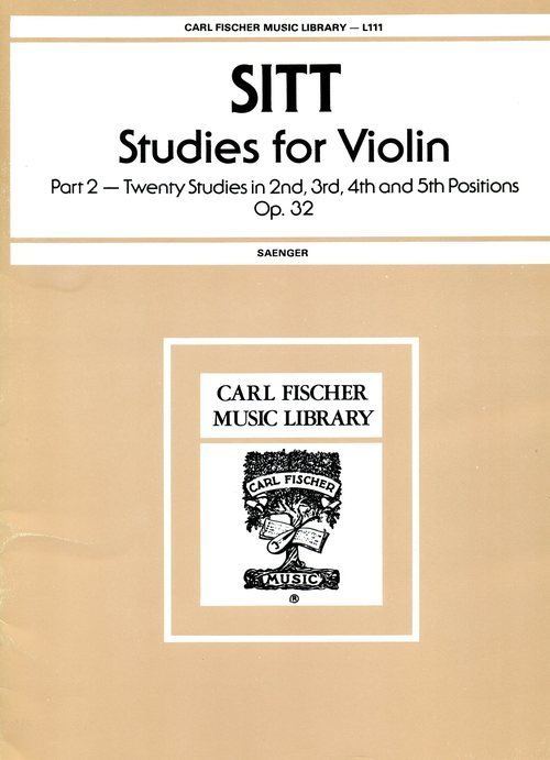 Hans Sitt Sheet music for violin Hans Sitt Studies For Violin Op 32 Part 2