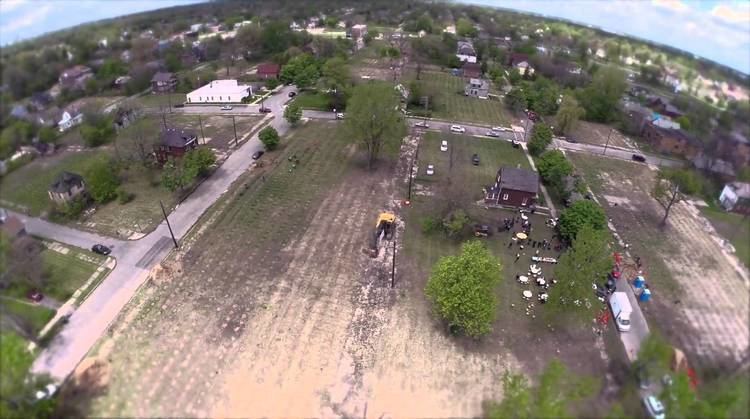 Hantz Woodlands Hantz Woodlands Tree Planting Day Detroit Drone Aerial Video YouTube