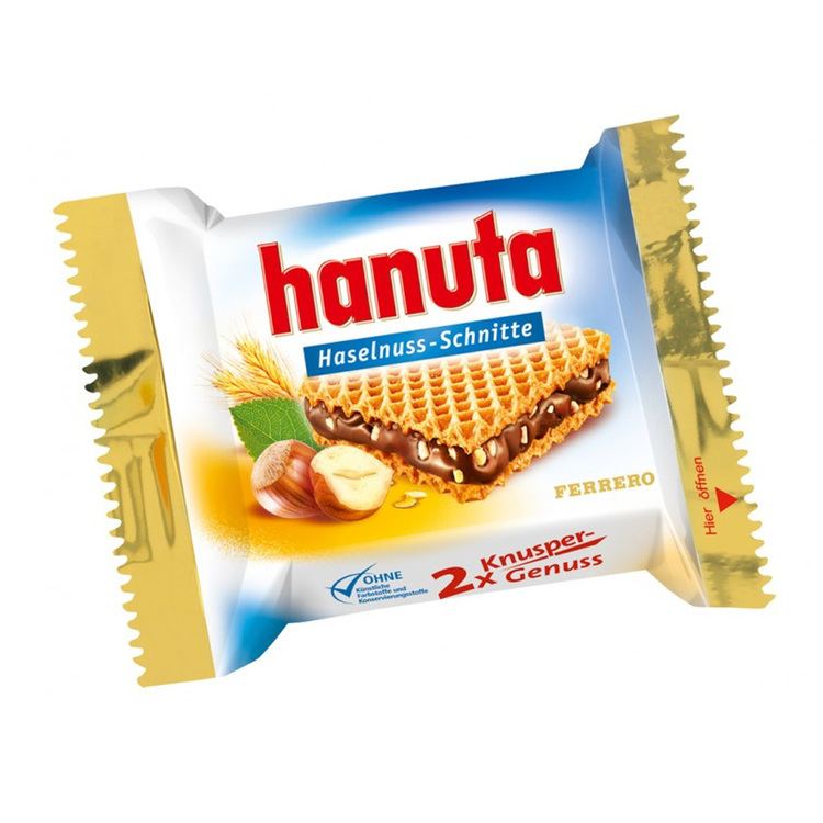 Hanuta Ferrero Hanuta HaselnussSchnitte Doppelpack 44g Hazelnut Wafers