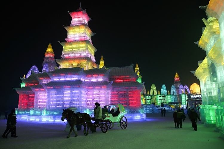 Harbin International Ice and Snow Sculpture Festival Ice and snow festival in China brings winter wonderland to life