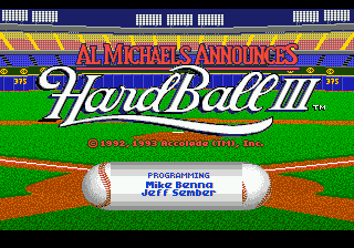 HardBall III Play HardBall III Sega Genesis online Play retro games online at