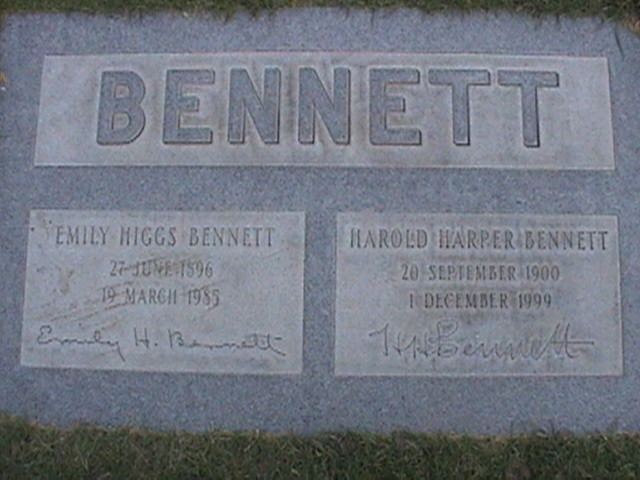 Harold Harper Bennett Harold Harper Bennett 1900 1999 Find A Grave Memorial