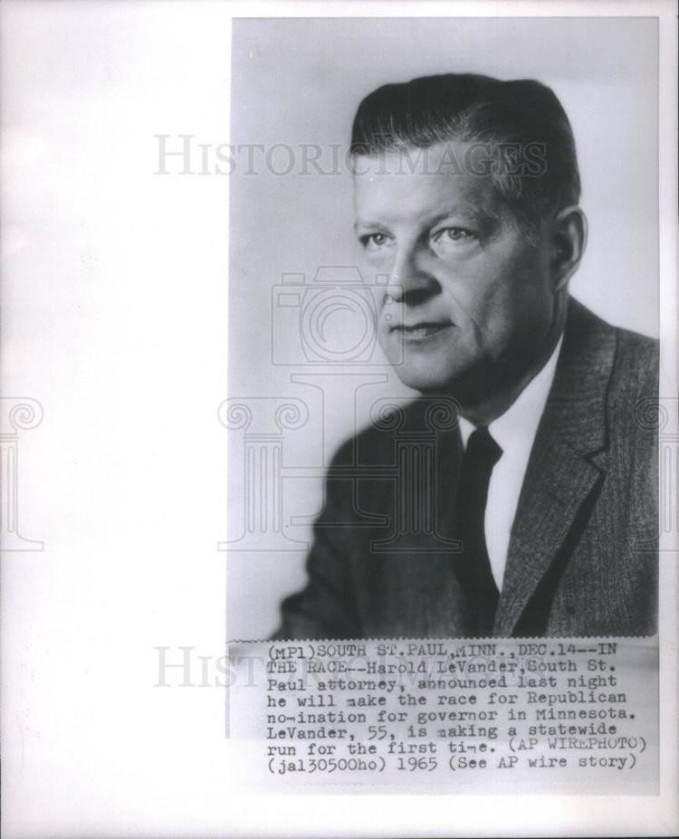 Harold LeVander 1965 Press Photo Harold LeVanderMinn attorney and politician