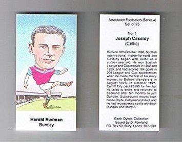 Harold Rudman ROWLAND Series 4 Burnley HAROLD RUDMAN football cigarette card No 22