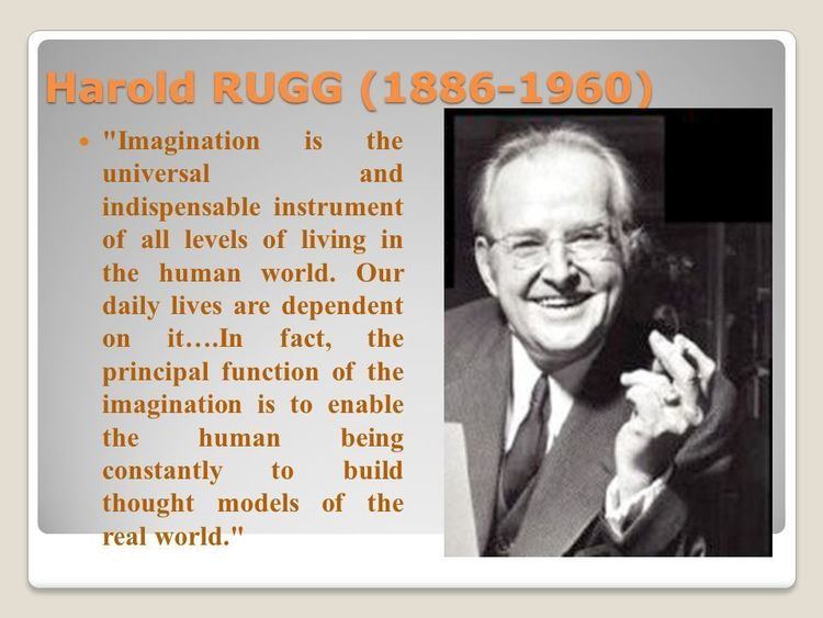 Harold RUGG ( ) "Imagination is the universal and indispensable instrument  of all levels of living in the human world. Our daily lives are dependent.  - ppt download