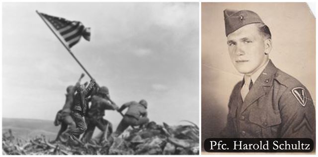 Harold Schultz WW2 Iwo Jima Flag Raising Misidentified Person Carolina Shooters