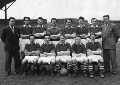 Harold Shepherdson 1955 includes Lindy Delaphina and coach Harold Shepherdson